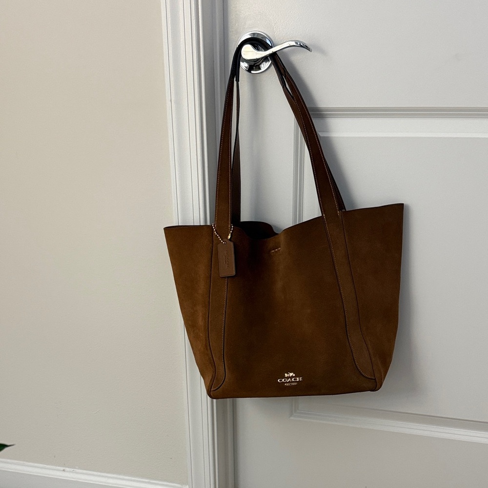 Coach Tan Suede Tote Bag